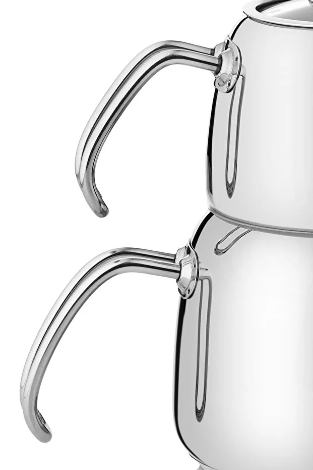 Panda Orta Boy 4 Parça Paslanmaz Çelik Çaydanlık Takımı 1.25-2.00lt